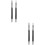 2Ensembles Outil Pointeau Double Tête Acier Carbone Argent Polyvalent 5