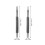 2Ensembles Outil Pointeau Double Tête Acier Carbone Argent Polyvalent 7