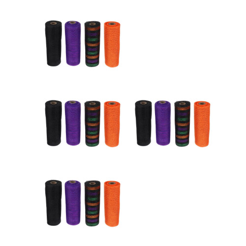 16Rouleaux Ruban Mesh Doux Pour Couronnes DIY Halloween 1