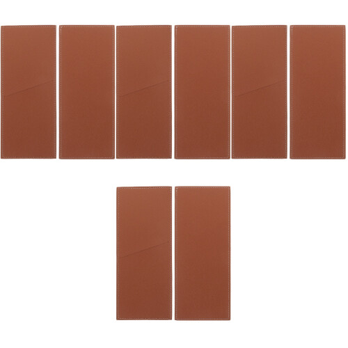8Pièces Étuis Couteaux Cuir PU Marron 1