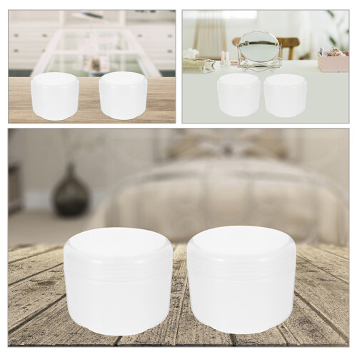 6Pièces Pots Crème Transparente PP Couvercle Étanche Pour Voyage 2