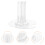 150Pcs Plastic Transparent Flower Stem Holders Adhesive Display Bases 8