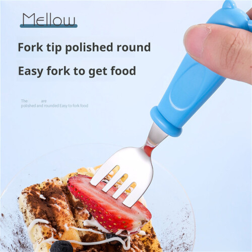 Kids Learning Chopsticks Spoon Fork Set Cartoon Animal-2 1