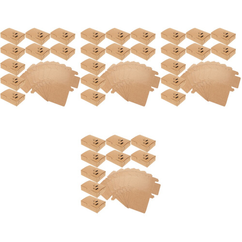 100Pièces Boîtes Alimentaire Papier Kraft Khaki Polyvalentes 1