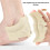 4 Pairs Heel Support Pads with Hook & Loop Straps For-Apricot M 6