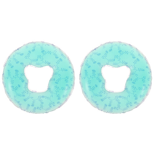 2Pièces Coussin Massage Silicone Vert Ergonomique Pour Table Spa Salon 1