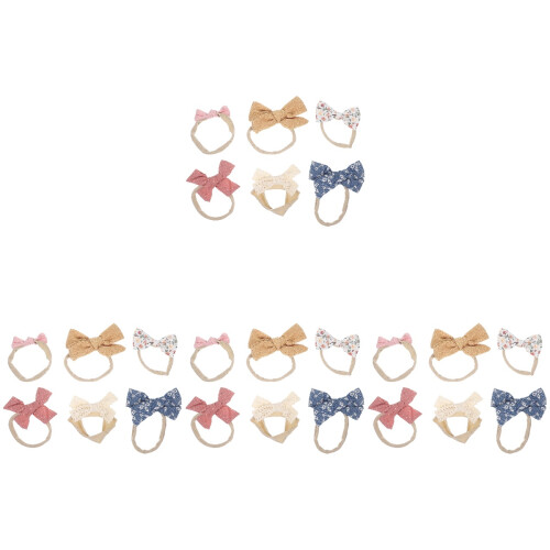 24Pièces Bandeaux Bébé Coton Doux Variées 1