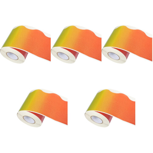 5Rouleaux Bordure Remplaçable Colorée Stickers Vinyle Pour Bricolage 2