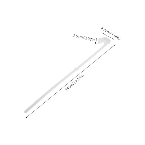 10Pcs White Universal Plastic Car Flag Poles Window Mount for Parades 1