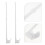 10Pcs White Universal Plastic Car Flag Poles Window Mount for Parades 5