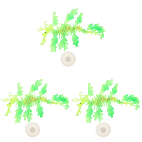 3Pièces Modèles Simulés Aquarium Dragon Coloré 1