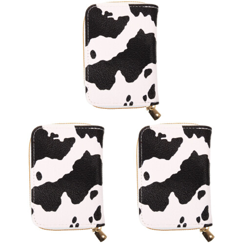 3Pièces -Cartes Multi-Emplacements PU Motif Vache 1