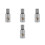 4Pcs Car Audio Cable Terminals Silver Aluminum Durable Amp Connection 2