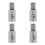4Pcs Car Audio Cable Terminals Silver Aluminum Durable Amp Connection 6