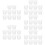 50Pcs Plastic White Indoor Outdoor Flowerpots Smooth Surface 9