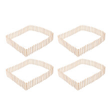 Vallas para jardín de hadas en miniatura 4 piezas 5x90cm color madera