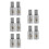 10Pcs Durable Silver Car Amplifier Power Cable Terminal Block Adapter 2