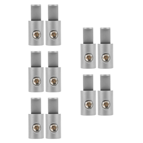 10Pcs Durable Silver Car Amplifier Power Cable Terminal Block Adapter 1