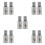 10Pcs Durable Silver Car Amplifier Power Cable Terminal Block Adapter 4