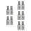 10Pcs Durable Silver Car Amplifier Power Cable Terminal Block Adapter 6