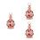 3Pcs Decorative Glass Bottles Refillable Perfume Containers Multicolor 5