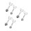 6Pcs Stainless Steel Meatball Maker Non-Stick Scoop with Handle Silver 2
