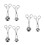 6Pcs Stainless Steel Meatball Maker Non-Stick Scoop with Handle Silver 5