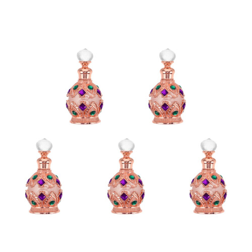 5Pcs Multi Color Glass Perfume Bottles Refillable Beauty Storage 1