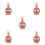 5Pcs Multi Color Glass Perfume Bottles Refillable Beauty Storage 3