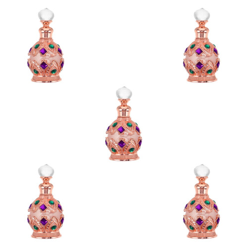 5Pcs Multi Color Glass Perfume Bottles Refillable Beauty Storage 2