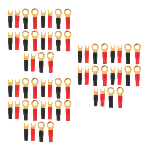 60Pcs Car Audio Brass Ring Terminals Insulated Crimp Wire Connectors 1