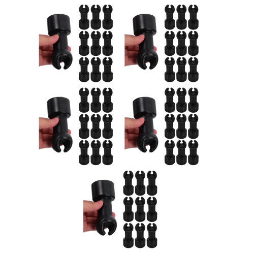50Pcs Lightweight Black Plastic Trampoline Pole Protectors Replacement 1