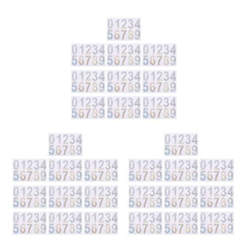 30Sets Durable Reflective Number Stickers Waterproof for Home Address 2