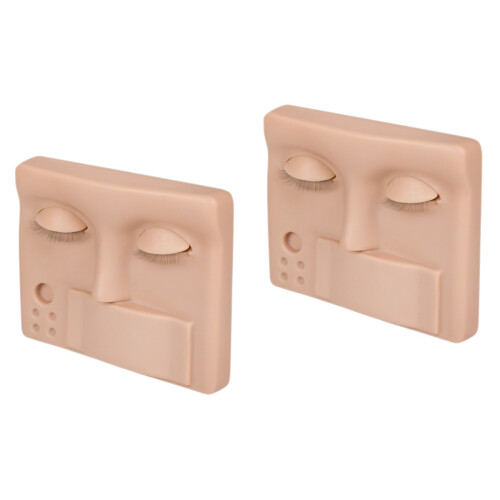 2St Sleek Siliconen Lash Mannequin Hoofd Chocolade Voor Wimpertraining 2