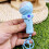 Children Portable Microphone Shape Pendant Keychain With-Blue 6