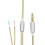 Fashionable DIY Headphone Cable TPE Insulation- White Silver 3