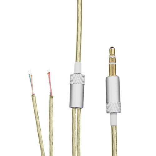 Fashionable DIY Headphone Cable TPE Insulation- White Silver 2