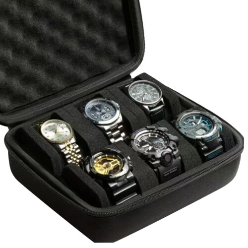 Portable Watch Storage Case Organizers Secure Zippered 6 Slot 1