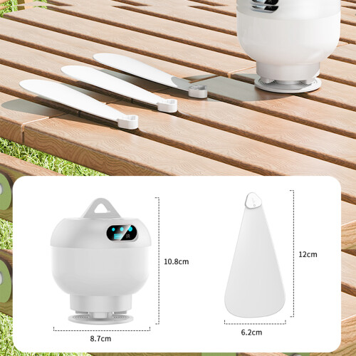USB Rechargeable Hanging Fan 6000mAh Ceiling Fan with-White 1