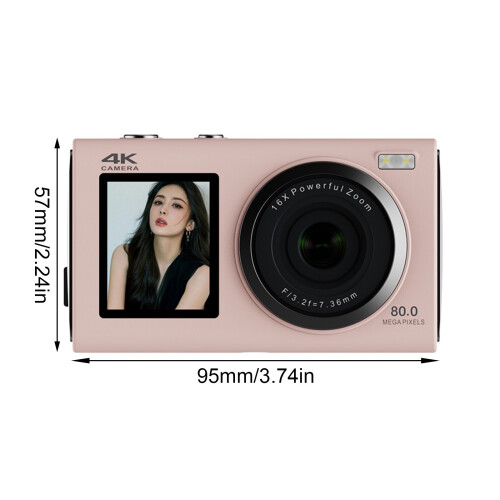 Entry Level 4K Camera Double Display 8000W Resolution Auto-Pink 2