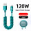Strong Built USB A to USB C Power Cable 120W with-green 2m 5
