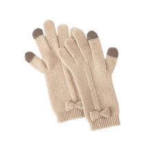 Plush Fleeces Gloves For Toddler Old Warm Lined Playtimes-Beige