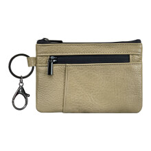 Compact Blocking Wallet For Women Lightweight PU Leather-Beige