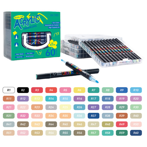 Professional Classroom Art Markers Set Creative-60 Colors/Box