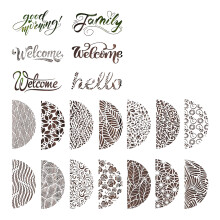 30Pcs Floral Drawing Template Plastic Painting Stencils For-F24