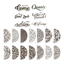 30Pcs Floral Drawing Template Plastic Painting Stencils For-F25