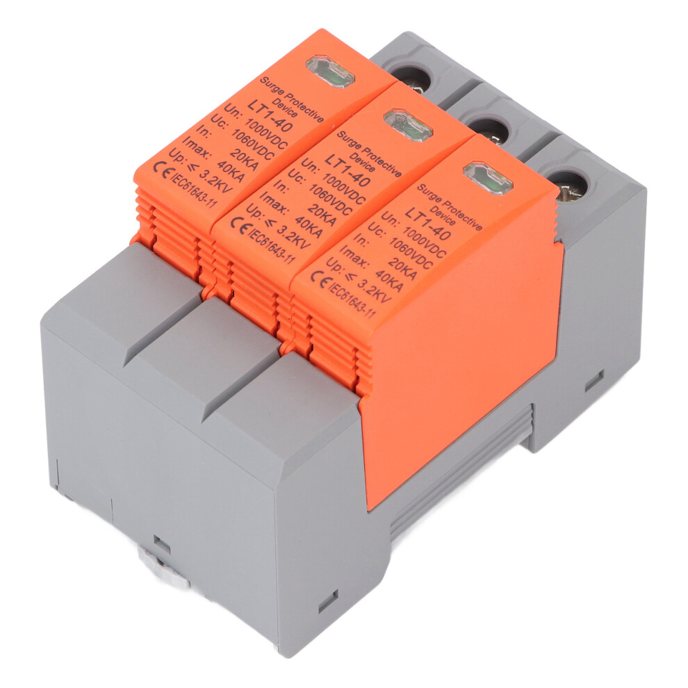 3P DIN Rail Surge Arrester 1000VDC 40KA