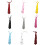 Traditional Uniform Necktie Knotted Metal Chain Polyester-Pink 2