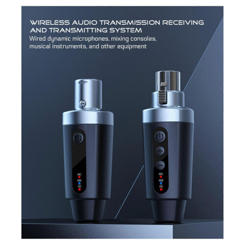Adattatore XLR da uno a due, trasmettitore e ricevitore per microfono wireless, compatibile con microfoni dinamici, mixer audio per chitarra 1