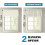 Ivory Curtains 2 Pack, 132.08 x 45.72 cm, for Small Windows, Kitchen and Bathroom, Light Filtering 5